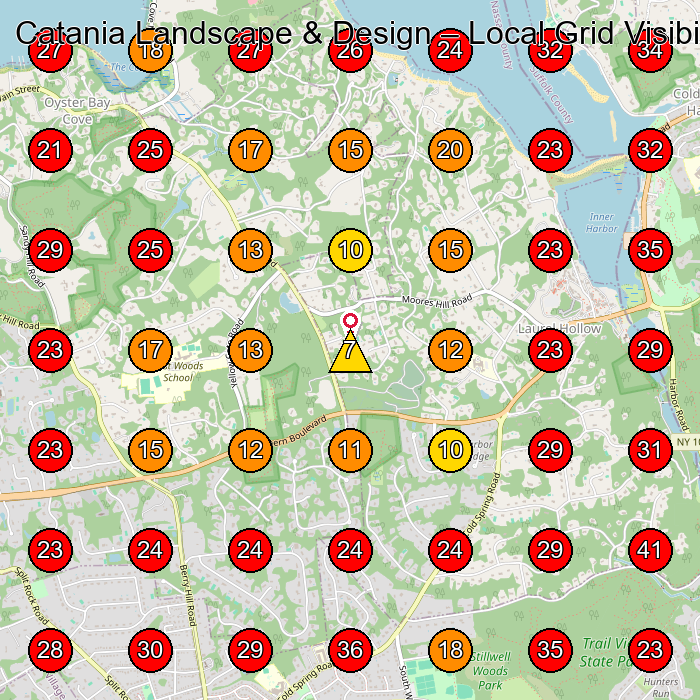 Catania Landscape & Design GeoGrid visibility map for Landscape Designer in Syosset
